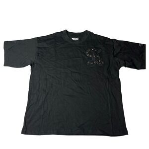 Allegory Galactic Rodeo Studded Patch Black Graphic T-Shirt Mens Medium Boxy Fit